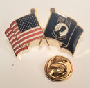 USA POW MIA Wavy Lapel Pin American Vietnam Veteran