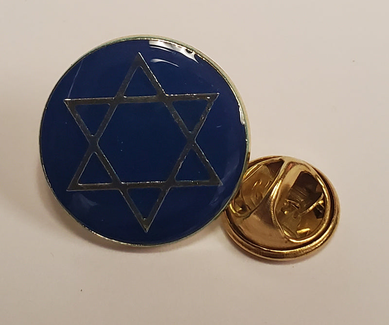 Israel Star of David Round Lapel Pin Israeli Jewish Pins United