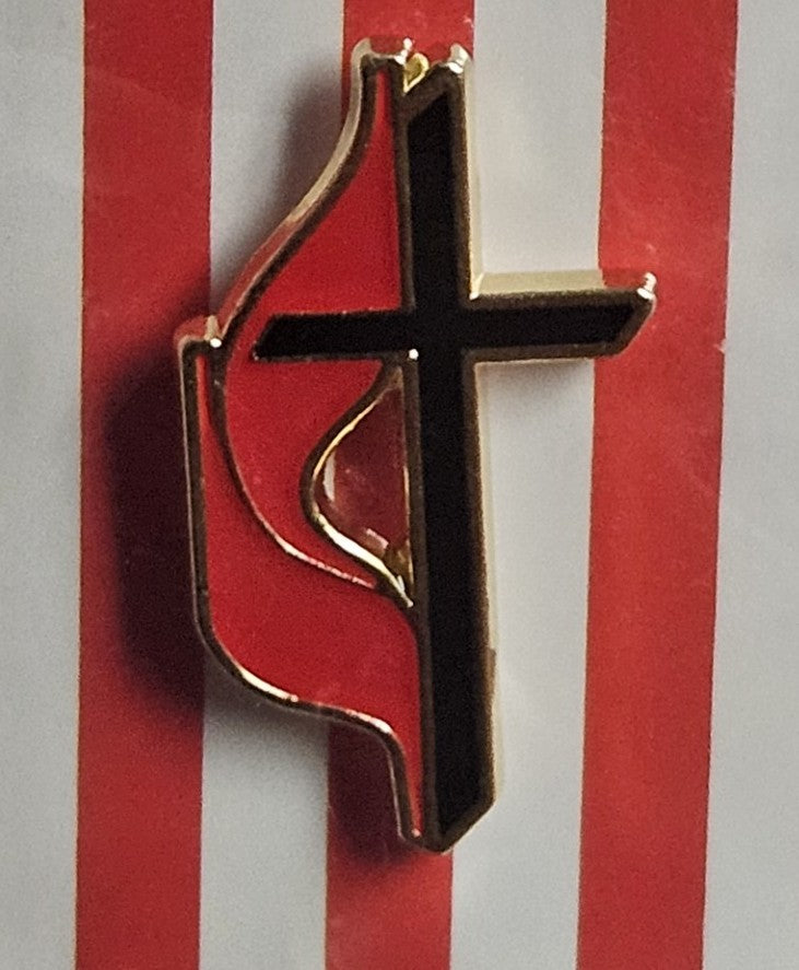 United Methodist Church Cross Lapel Pin