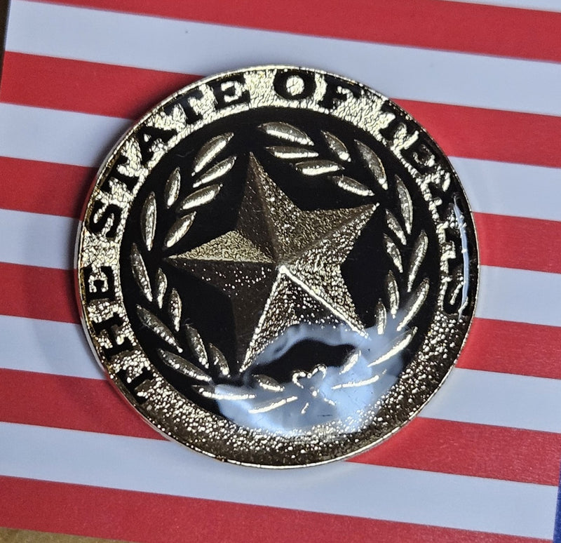 The State of Texas Round Lapel Pin