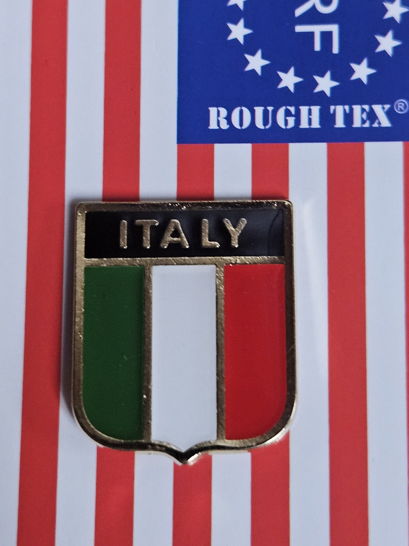 Italian Badge Lapel Pin Italy Brotherhood Shield