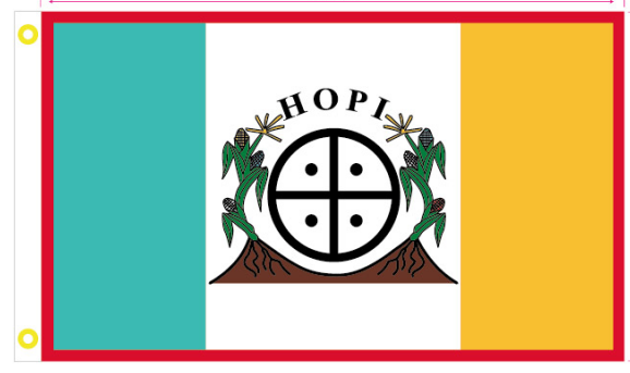 Hopi Official Red Border 3'X5' Double Sided Flag ROUGH TEX® 100D