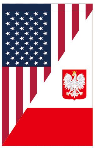 USA Poland 12"x18" 100D ROUGH TEX® Double Sided Garden Flag