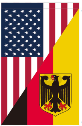 USA Germany Eagle 12"x18" 100D ROUGH TEX® Double Sided Garden Flag
