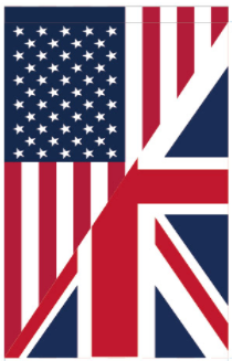 USA United Kingdom 12"x18" 100D ROUGH TEX® Double Sided Garden Flag