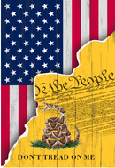 USA Gadsden We The People 12"x18" 100D ROUGH TEX® Double Sided Garden Flag
