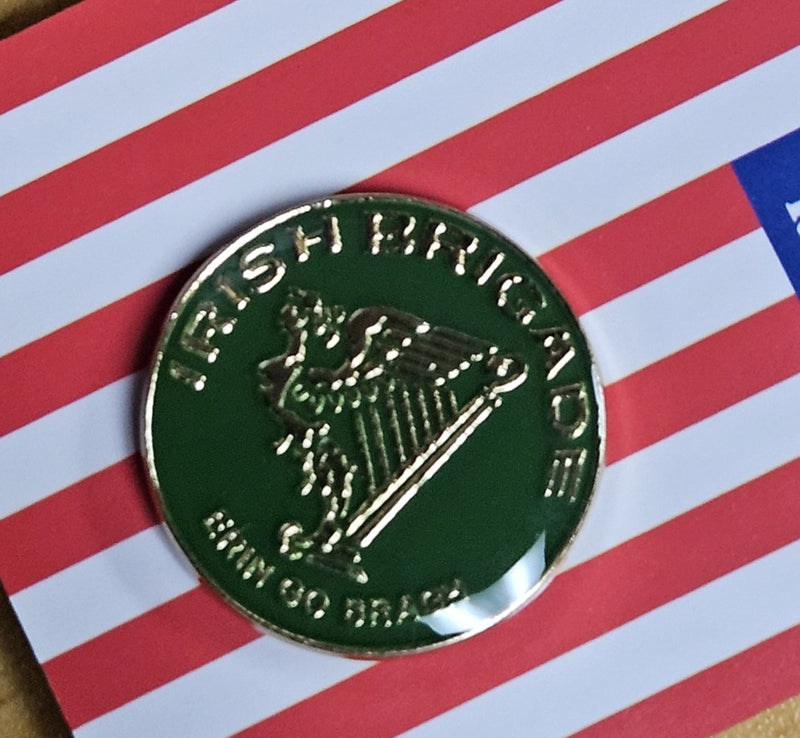 Irish Brigade Erin Go Bragh Round Lapel Pin