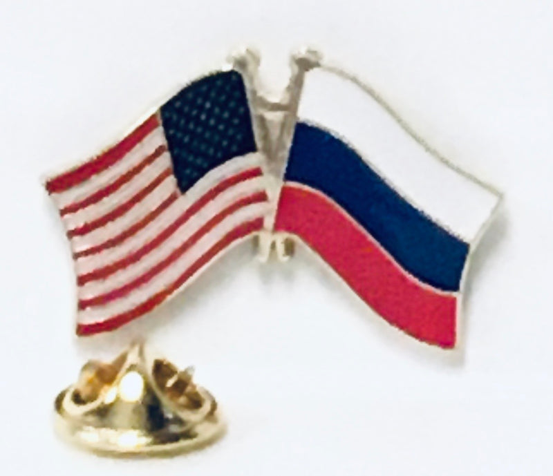 USA Russia Lapel Pin