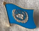United Nations Flag Wavy Lapel Pin UN