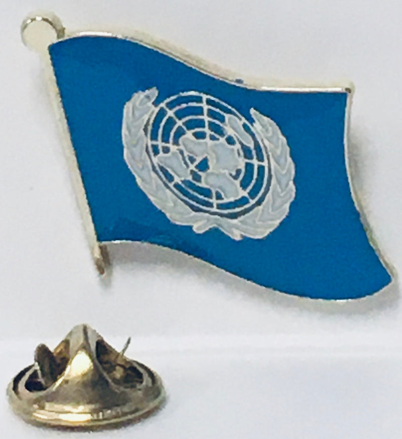 United Nations Flag Wavy Lapel Pin