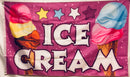 Ice Cream Cones 3'X5' Flag ROUGH TEX® 100D Purple Stars