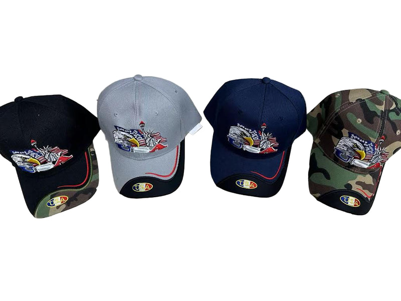 USA Eagle Statue Of Liberty Embroidered Cap