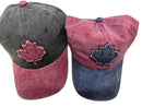 Canadian Leaf Washed Embroidered Cap