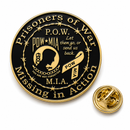 POW/MIA You Are Not Forgotten Remembrance Gold-Plated Lapel Pin