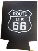 Route US Rt 66 Jacket Can Holder Drink Koozie Blackout