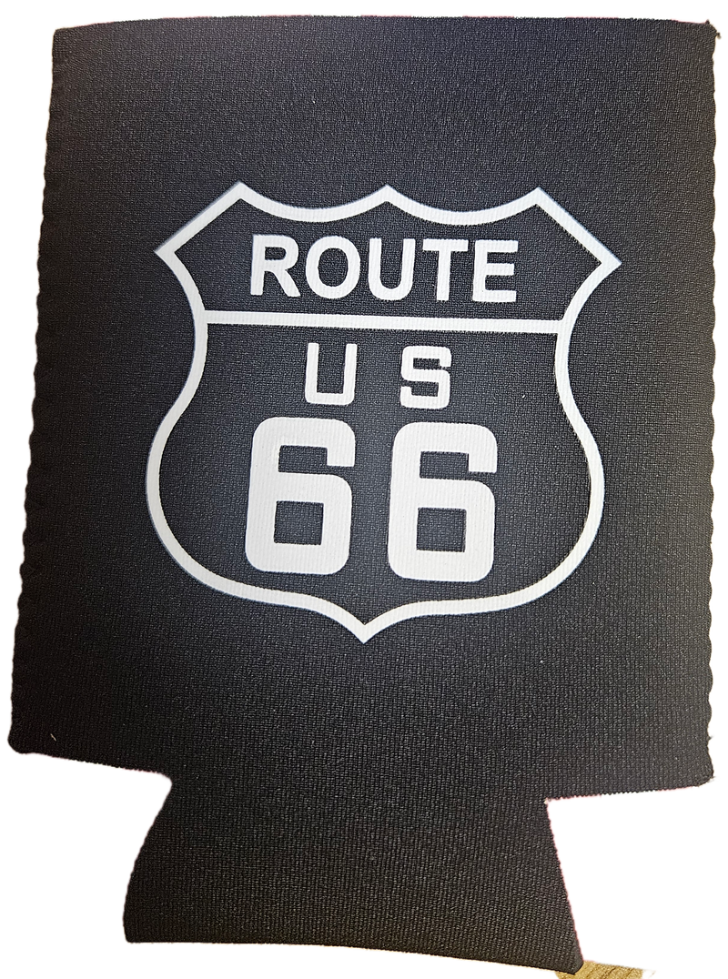 Route US Rt 66 Jacket Can Holder Drink Koozie Blackout