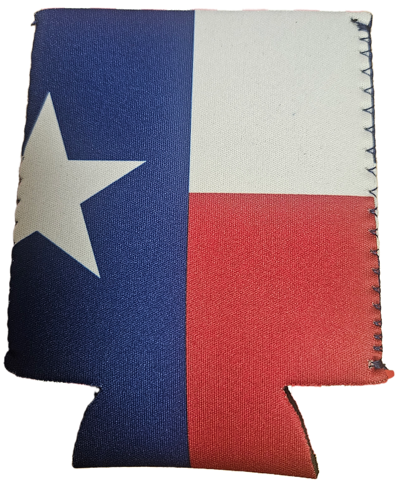 Texas Flag Jacket Can Holder Drink Koozie