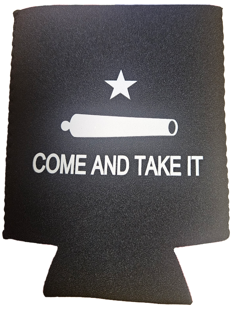 Come And Take It Gonzales Blackout Jacket Can Holder Drink Koozie