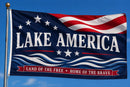 Lake America Flag – Land of the Free | 3x5 ft | Brass Grommets | Pre-Order Ships After 9/11