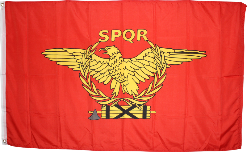 SPQR Red & Gold 3'X5' Flag Rough Tex® 100D