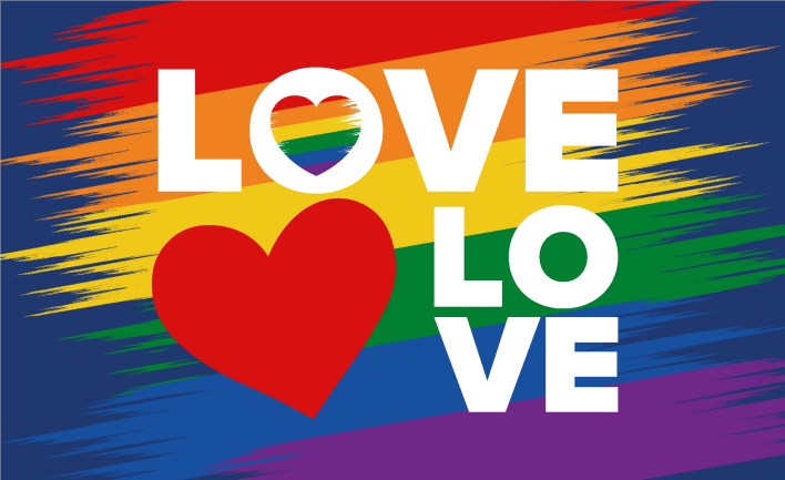 Love is Love Rainbow 3'x5' Flag ROUGH TEX® 68D Nylon Pride
