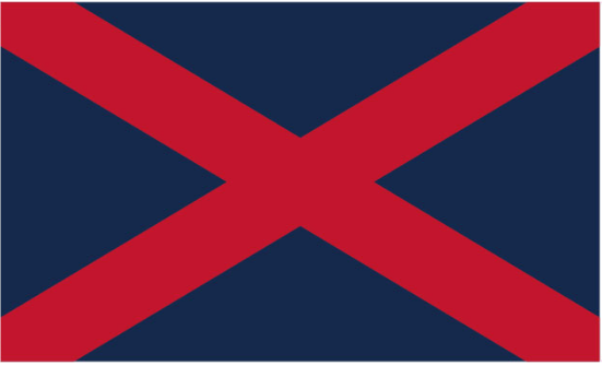 Voortrekker & Ulster Cross 12"x18" Flag ROUGH TEX® 100D With Grommets