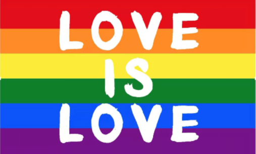 Rainbow Love is Love 3'x5' Flag ROUGH TEX® 68D Nylon