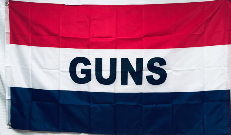 Guns 3'X5' Flag ROUGH TEX® 100D