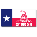 Don't Tread on Me Texas Flag Bumper Sticker | Made in the USA