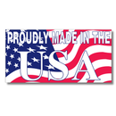 Proudly Made In the U.S.A. American Flag 100% Vinyl Outdoor Quality 3.5"x7.5" Inches Bumper Stickers Limited Edition Commemorative USA Flags 2026 Decals