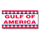 Gulf of America Red, White & Blue Stars Bumper Sticker | Made in USA | Premium UV Vinyl