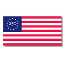 America 250th Betsy Ross Flag Bumper Sticker 1776-2026 | Made in USA