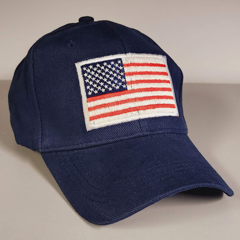USA American Patch Washed Navy Embroidered Cap