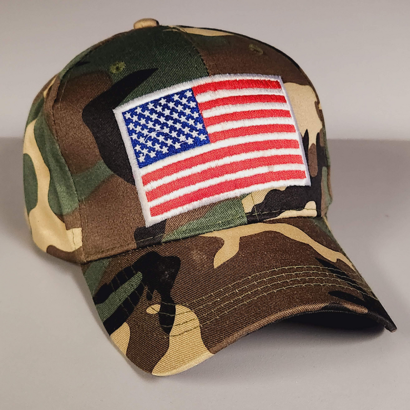 USA American Patch Camo Embroidered Cap