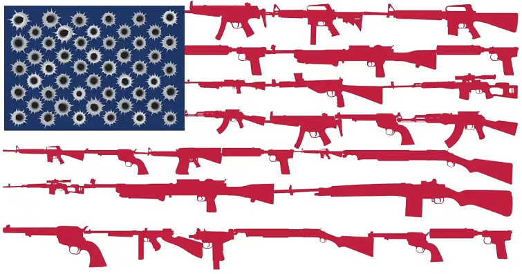 USA Guns 3'x5' Flag ROUGH TEX® 68D Nylon American 2nd Amendment