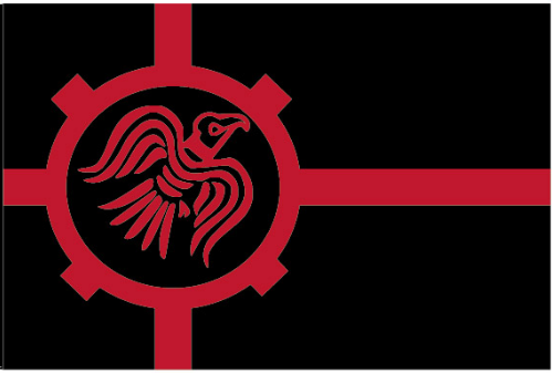 Viking Black Red Raven 12"x18" Flag ROUGH TEX® 100D With Grommets