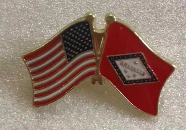 USA & Arkansas Friendship Lapel Pin