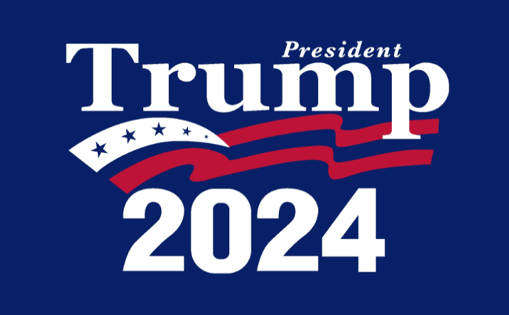 President Trump 2024 12"x18" Double Sided Flag ROUGH TEX® 150D