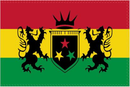 Rasta Twin Lion 3'x5' Flag ROUGH TEX® 100D