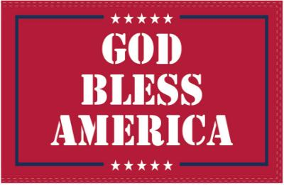 God Bless America Red 3'x5' Flag ROUGH TEX® 100D