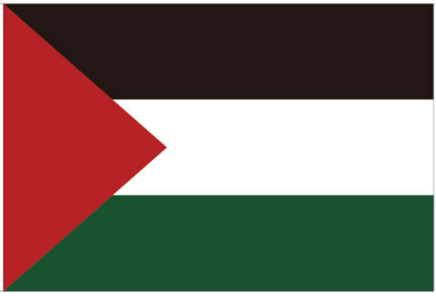 Palestine 12"x18" Stick Flag ROUGH TEX® 100D 30" Wooden Stick
