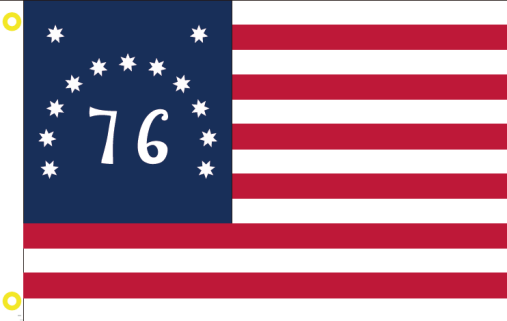 Bennington 76 3'x5' Embroidered Flag ROUGH TEX® 210D Oxford Nylon