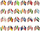 Assorted USA American Friendship Pins United Nations Country Lapel Pins Choose 12 or 100 Lot