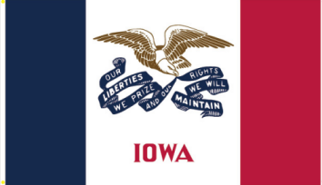 Iowa 3'X5' Flag Rough Tex® 150D Nylon