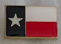 Texas Flag Rectangle Lapel Pin