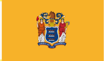 New Jersey 3'X5' Flag Rough Tex® 150D Nylon