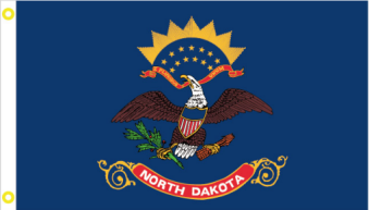North Dakota 3'X5' Flag Rough Tex® 150D Nylon
