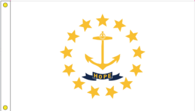 Rhode Island 3'X5' Flag Rough Tex® 150D Nylon