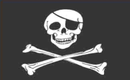 Jolly Roger with Eyepatch 3'X5' Embroidered Flag ROUGH TEX® 300D Nylon