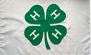 4H Shamrock 3'X5' Embroidered Flag ROUGH TEX® 300D Nylon